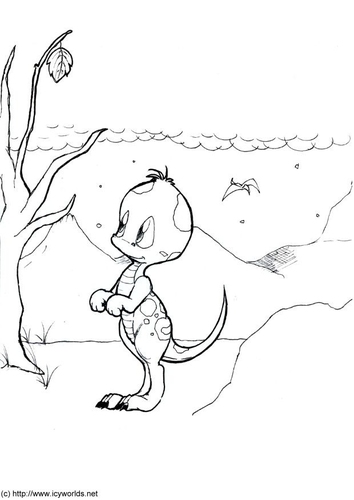 Dibujo para colorear Dragón pequeño