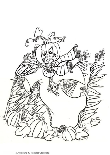 Dibujo para colorear Espantapájaros