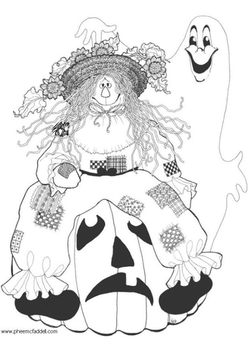 Dibujo para colorear Espantapájaros