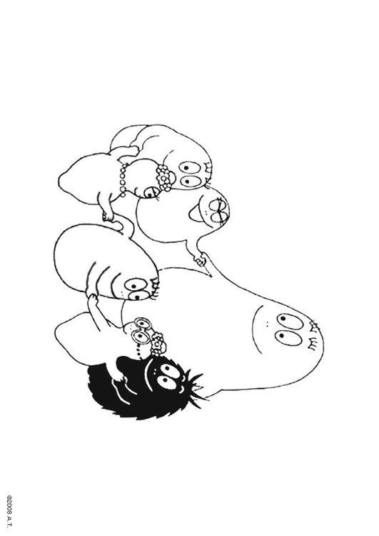 Barbapapa en círculo
