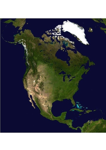 Foto de satélite de América del Norte