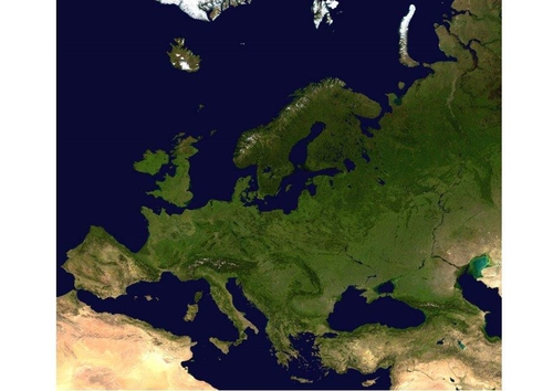 Foto de satélite de Europa