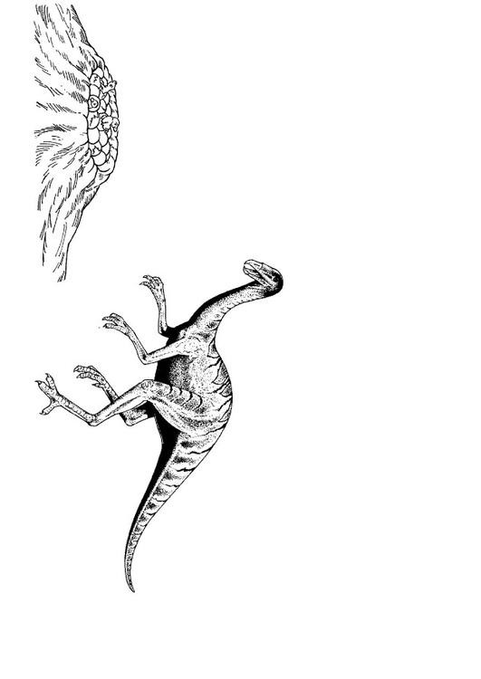 Dinosaurio en nido