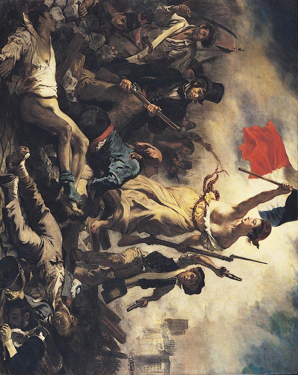 Eugene Delacroix - La libertad guiando al pueblo - Revolución francesa