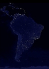 Fotos La tierra por la noche, áreas más urbanizadas de América del Sur