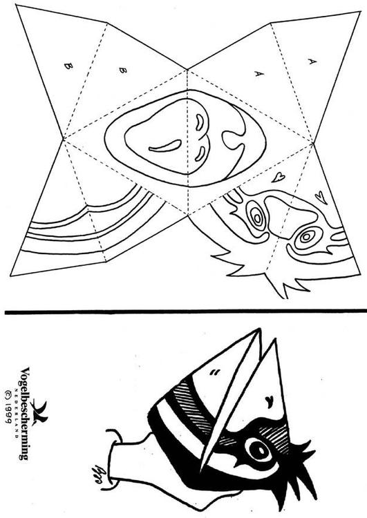 Máscara de cara de pájaro