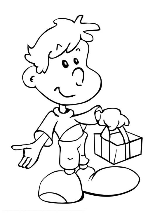 Niño con regalo