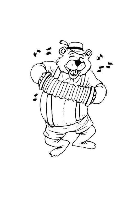 Oso con acordeón
