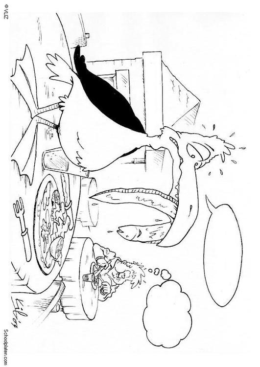 Pájaro en restaurante
