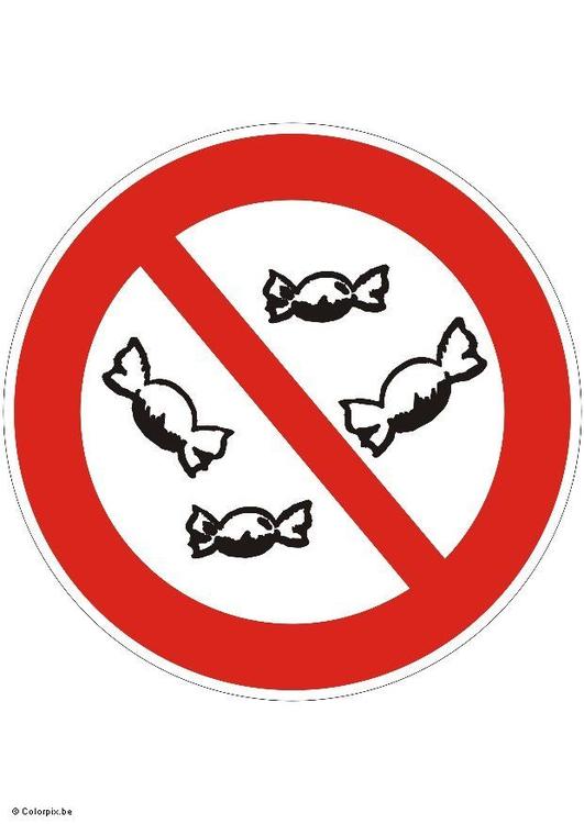 Prohibido de comer dulces