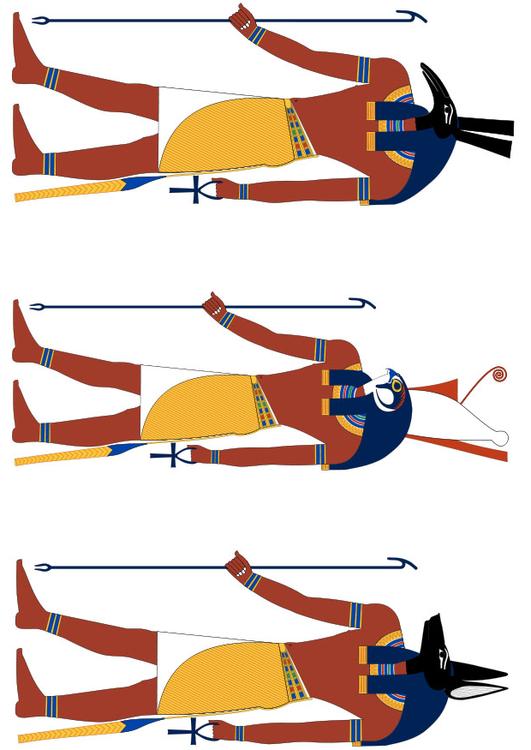 Set, Horus y Anubis