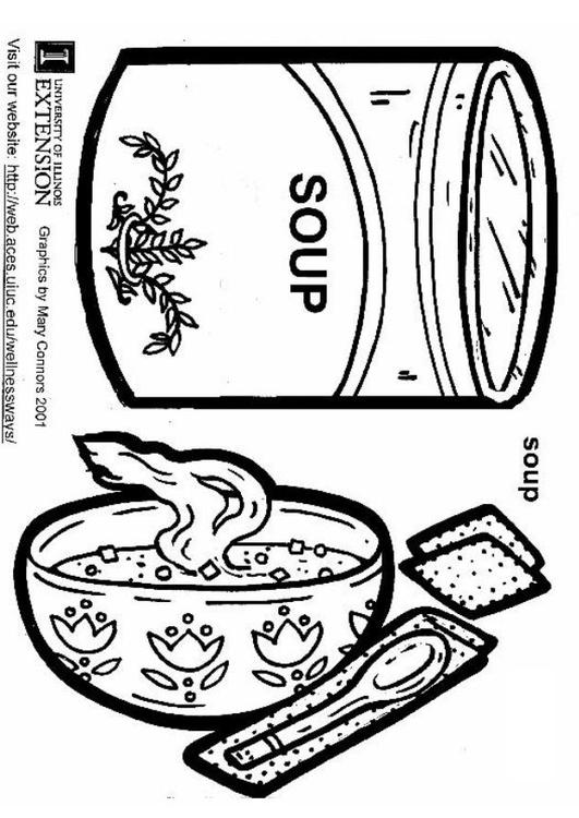 Dibujo para colorear SOPA - Img 5896
