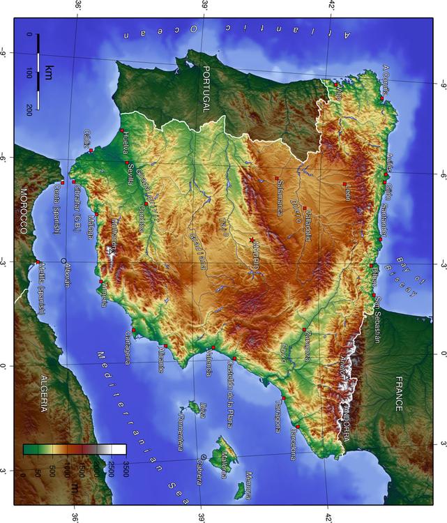 topografía de España