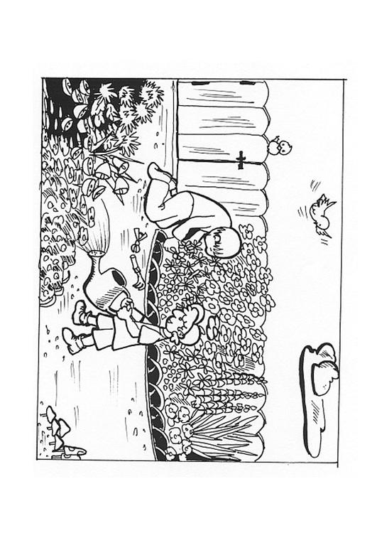 Trabajando en el jardín