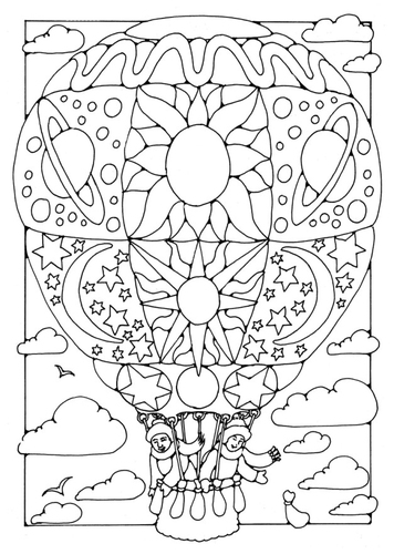 Dibujo para colorear Globo aerostático