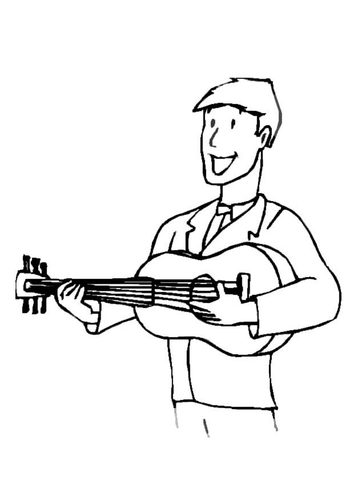 Dibujo para colorear Guitarrista