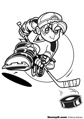 Dibujo para colorear Hockey