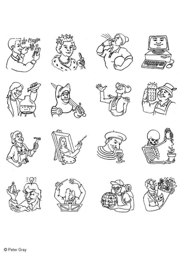 Iconos varias profesiones
