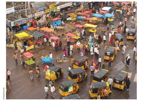 Imagen de calle en India