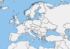 Mapa en blanco de Europa