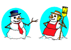 Imagenes muñeco de nieve y muñeca de nieve 