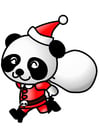 Imagenes panda con traje de navidad