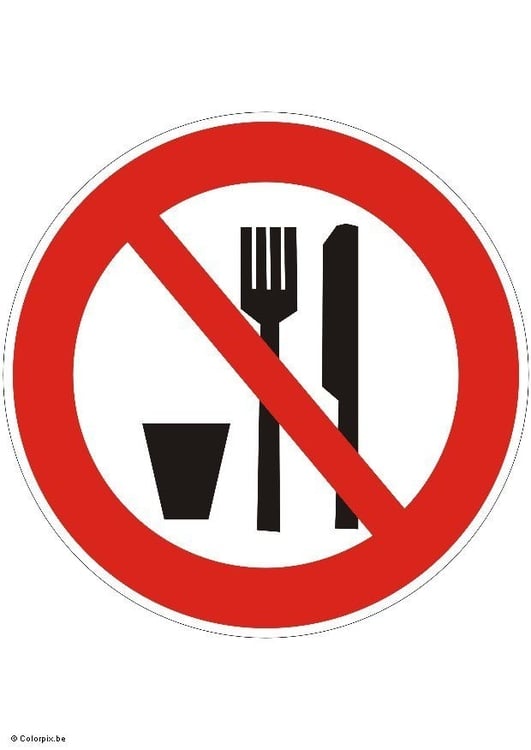 Imagen Prohibido comer o beber