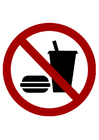 Imagenes se prohíbe pasar con comida y bebida