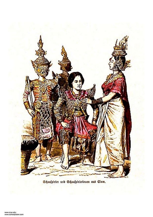 Imagen Tailandeses bailando en el siglo XIX