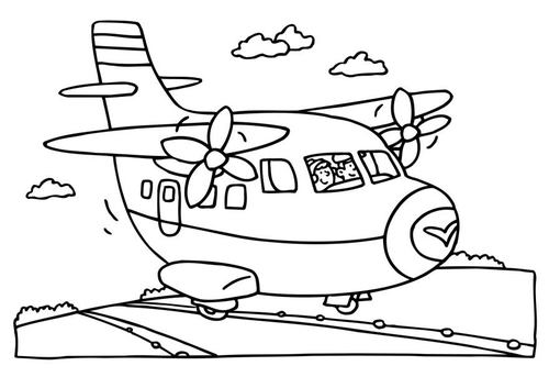 Dibujo para colorear Avión