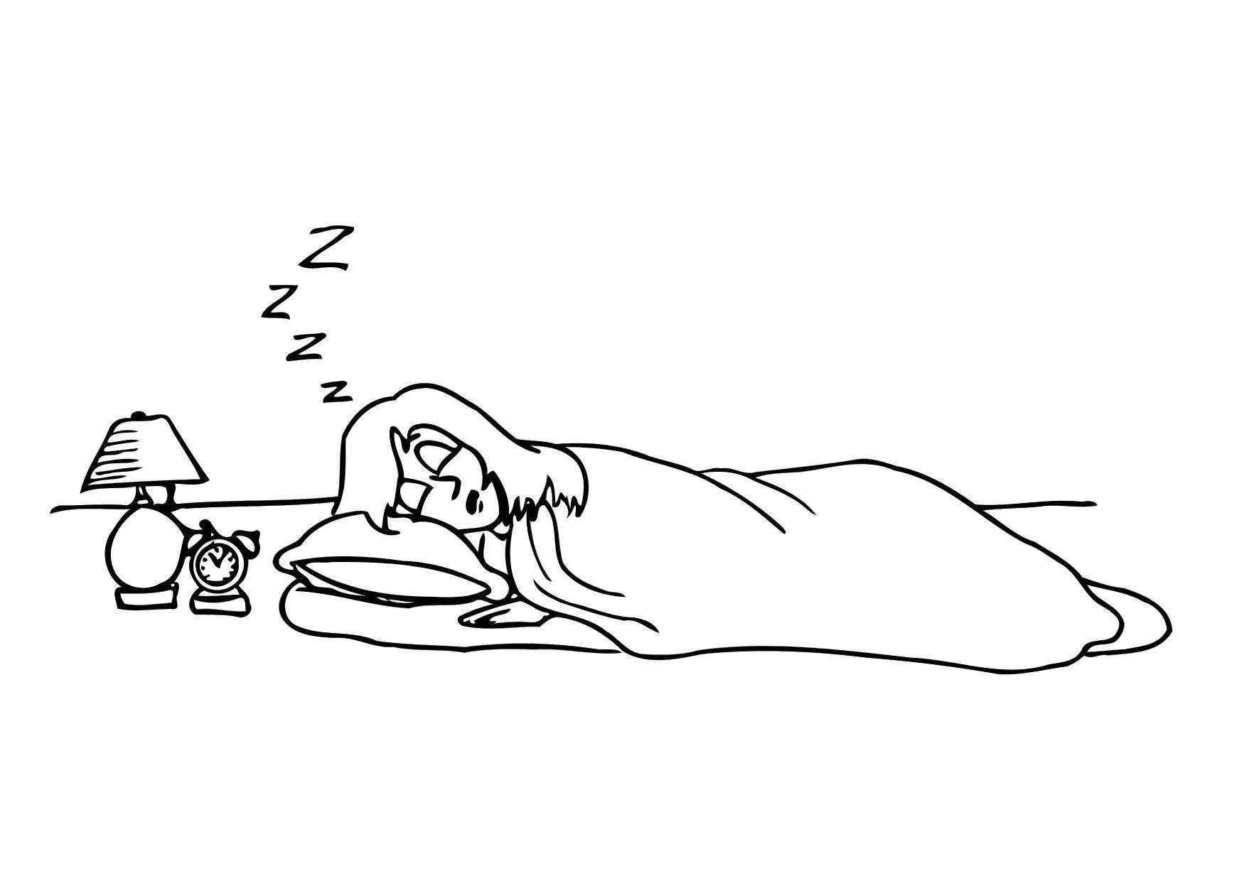 016b. dormir Dibujo para colorear 016b. dormir