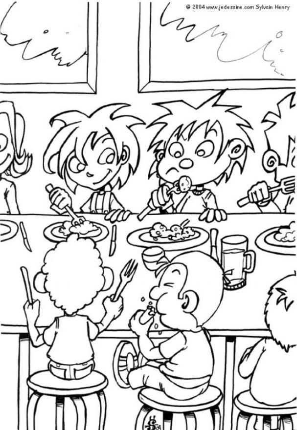 el comedor Dibujo para colorear el comedor