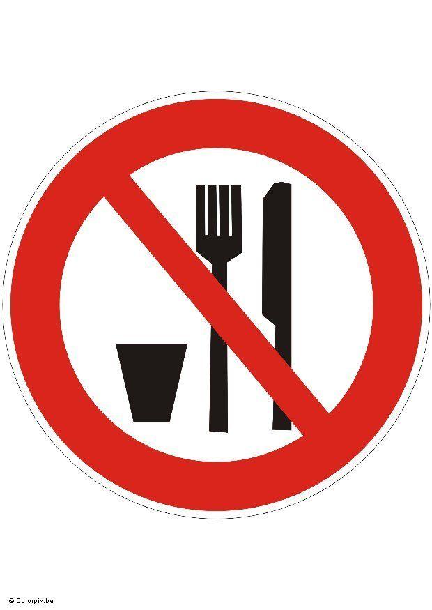 prohibido comer o beber Imagen prohibido comer o beber