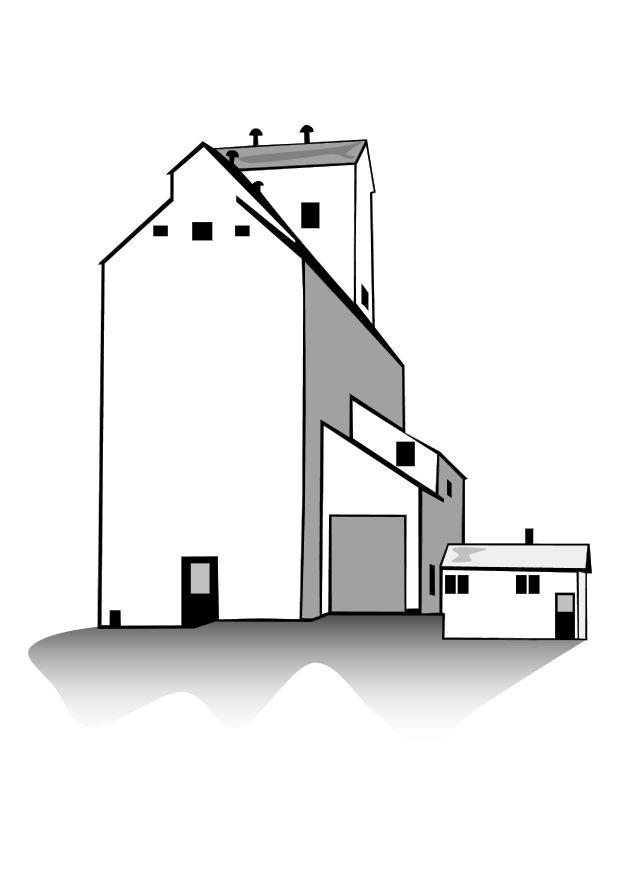 silo para el grano Dibujo para colorear silo para el grano