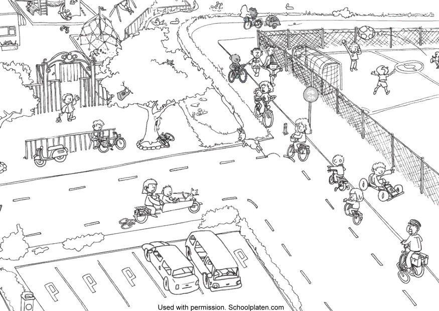 trA¡fico Dibujo para colorear trA¡fico