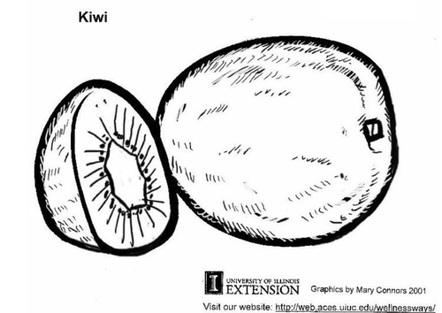 Dibujo para colorear Kiwi
