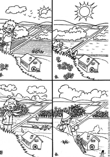 Dibujo para colorear Las 4 estaciones
