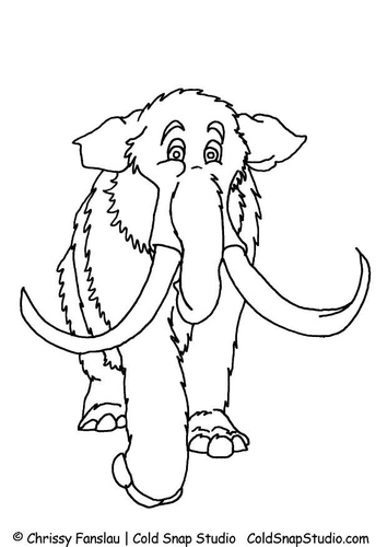 Dibujo para colorear Mamut