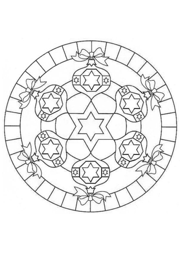 dibujos mandalas navidad