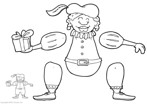 Manualidades Marioneta de zwarte piet