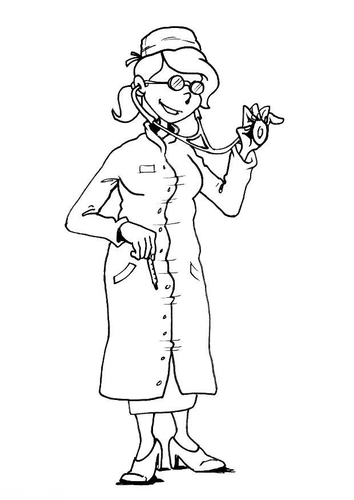 Dibujo para colorear Médico