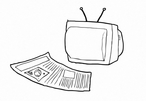 Dibujo para colorear Medios de comunicación