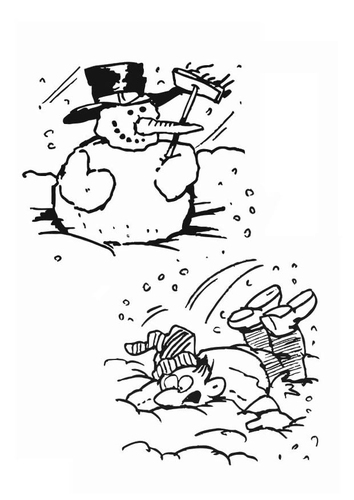 Dibujo para colorear Muñeco de nieve