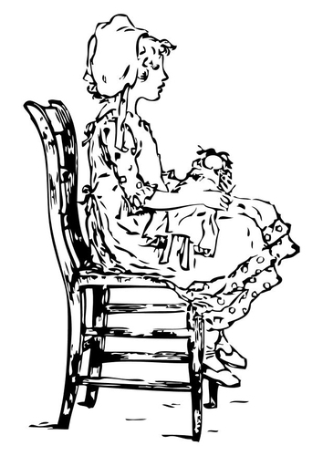 Niña en silla