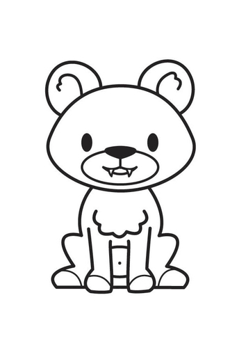 Dibujo para colorear oso
