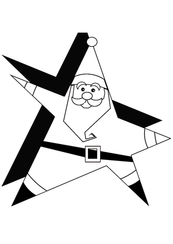 Dibujo para colorear Papá Noel 1a
