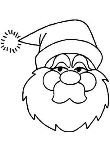 Dibujo para colorear Papá Noel - Santa Claus