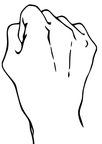 Dibujo para colorear Puño