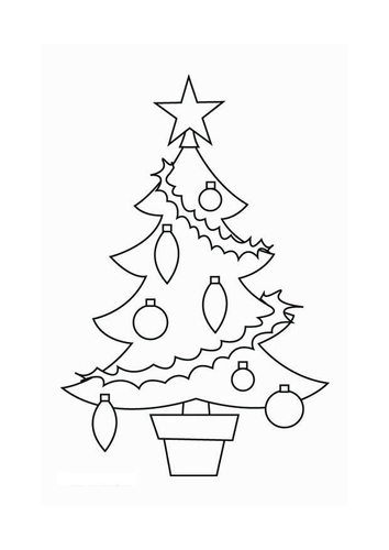 Dibujo para colorear Árbol de navidad