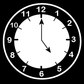 Dibujo para colorear Reloj a las 5
